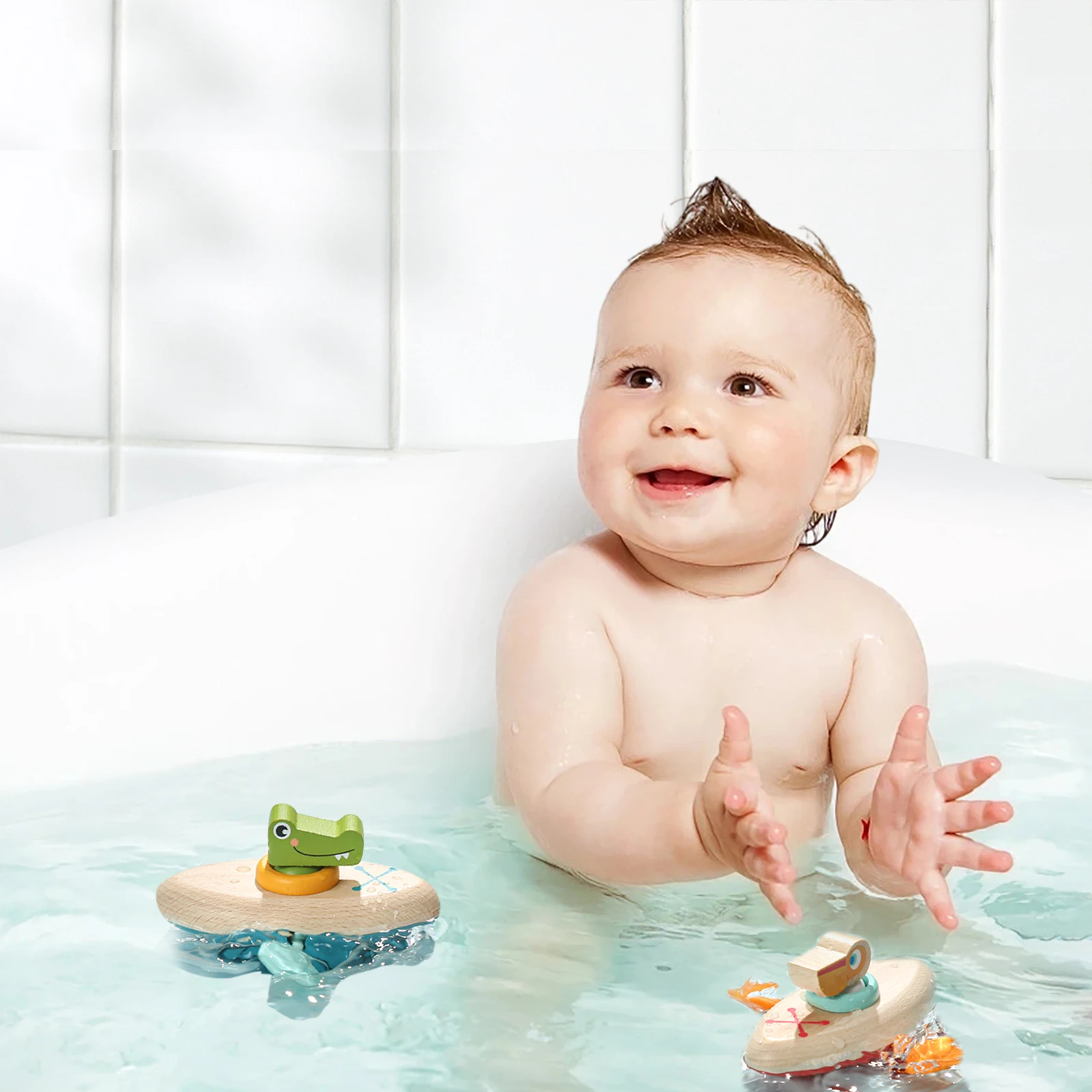 Bathtub Toy Crocodile Duck Boat Shape Bath Toy Baby Play Bath Toy