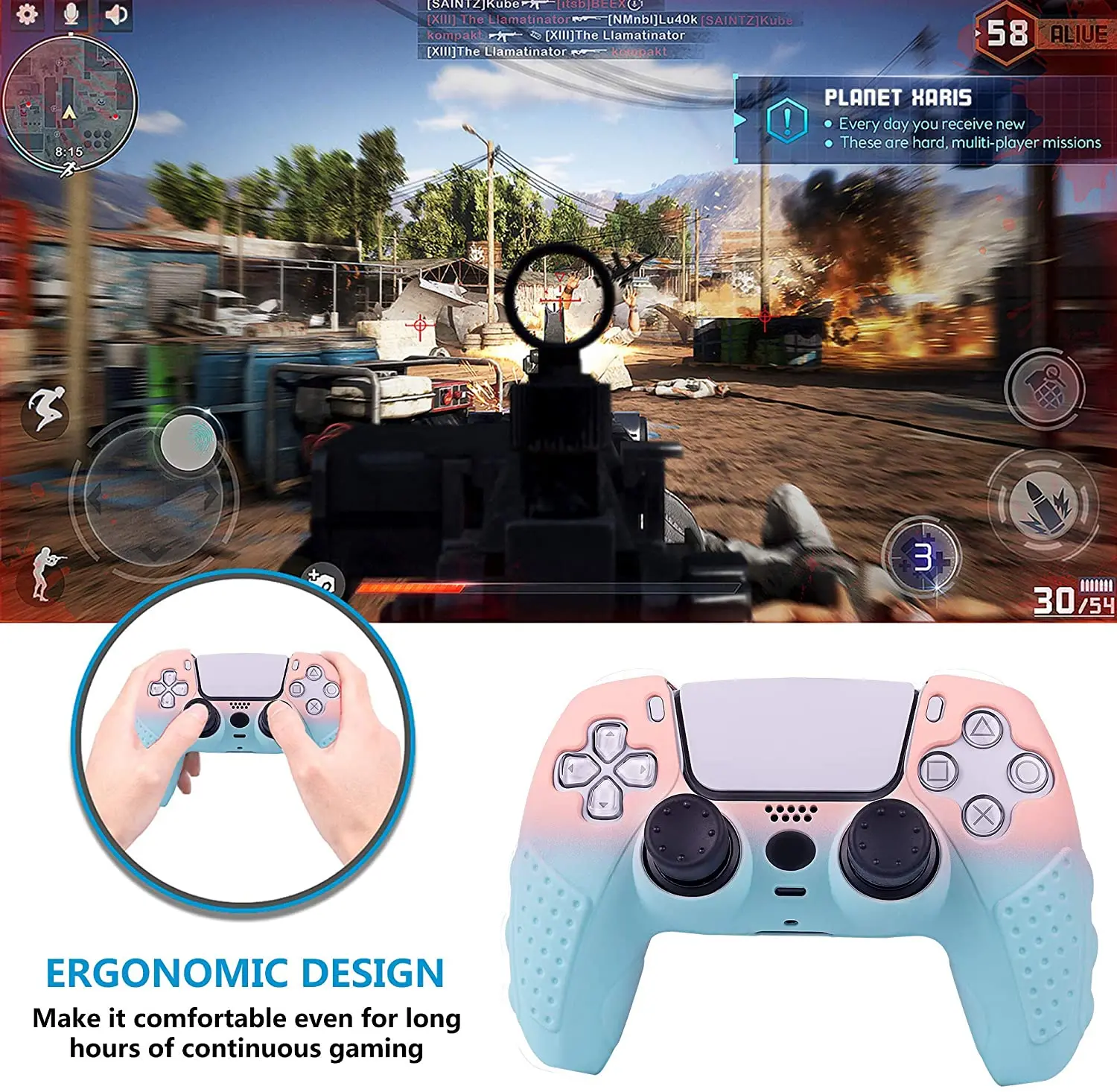 Силиконовый защитный чехол для PS5