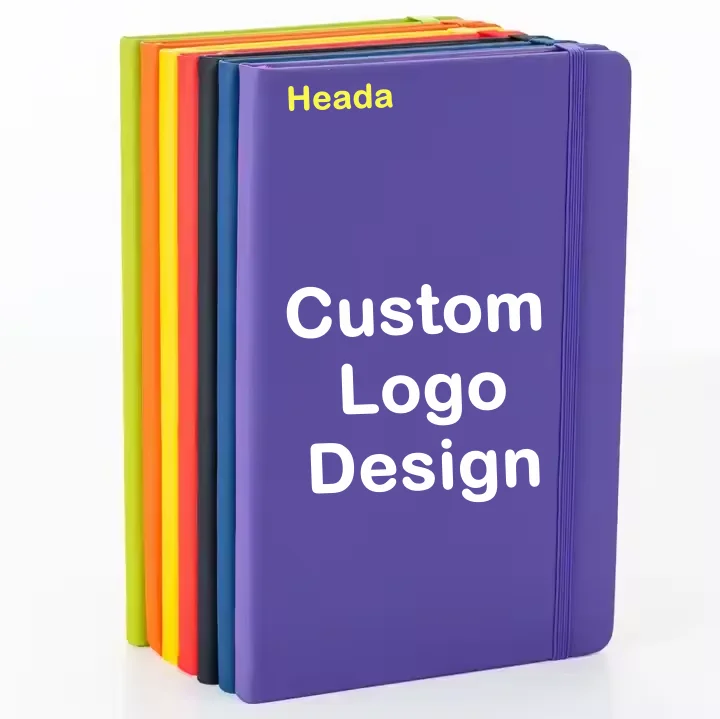 Custom A5 Journal Notebook New Design Hardcover Diary with Embossed Logo PU Leather Spiral Binding for Gift