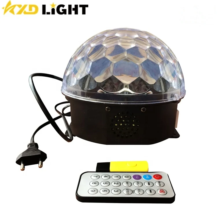 Hot Sale Wholesale LED Disco Ball Light Mobile Control Crystal Magic Music Rotating Ball Light for Christmas Party