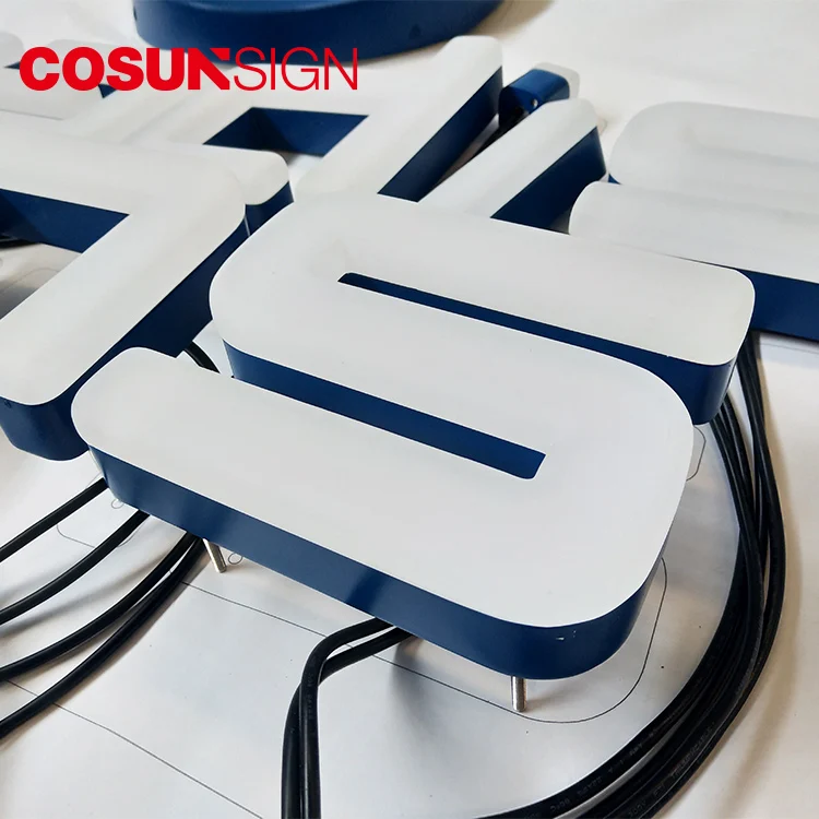 Cosun 3d neon sign custom front log sign indoor 3d letter shop sign