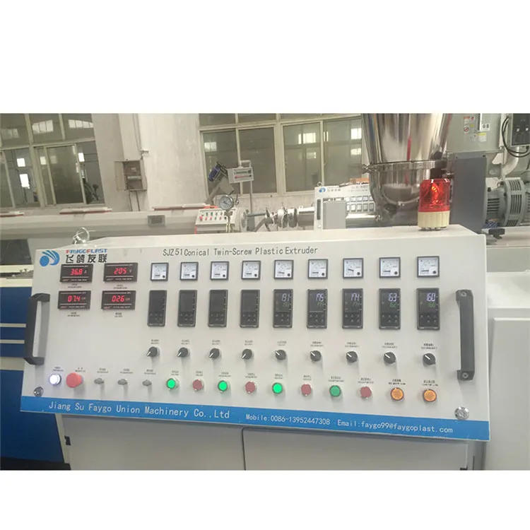 FAYGO UNION  Hot Sale Profile Machine Conical Twin Screw Extruder UPVC Window Profile Extrusion Machine