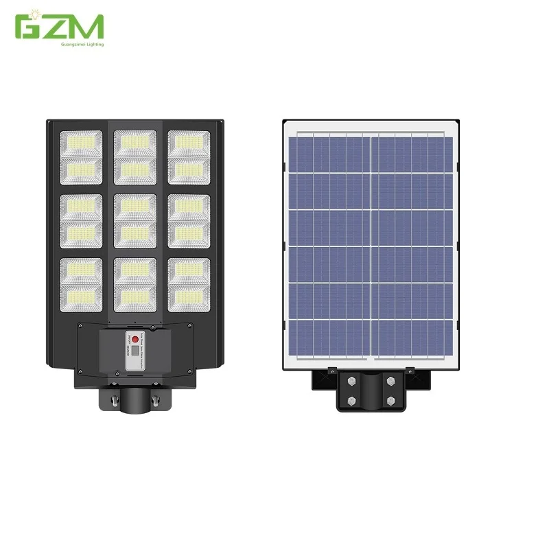 2000W solar street light outdoor LED solar parking lot light dusk to dawn wide angle motion sensor All in one solar light