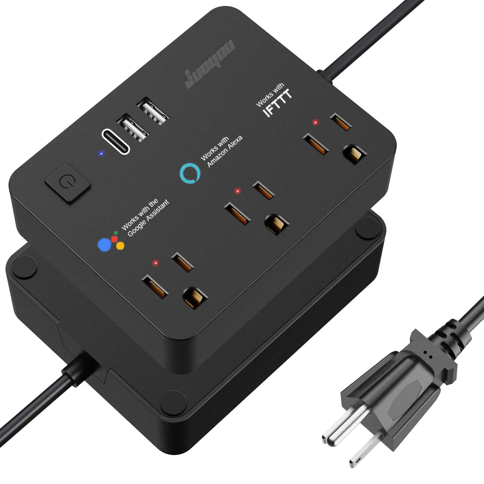 Type-C USB-C удлинитель WiFi смарт-110-240v WiFi смарт-удлинитель розетка США работает с Amazon Alexa Google Home удлинитель с USB