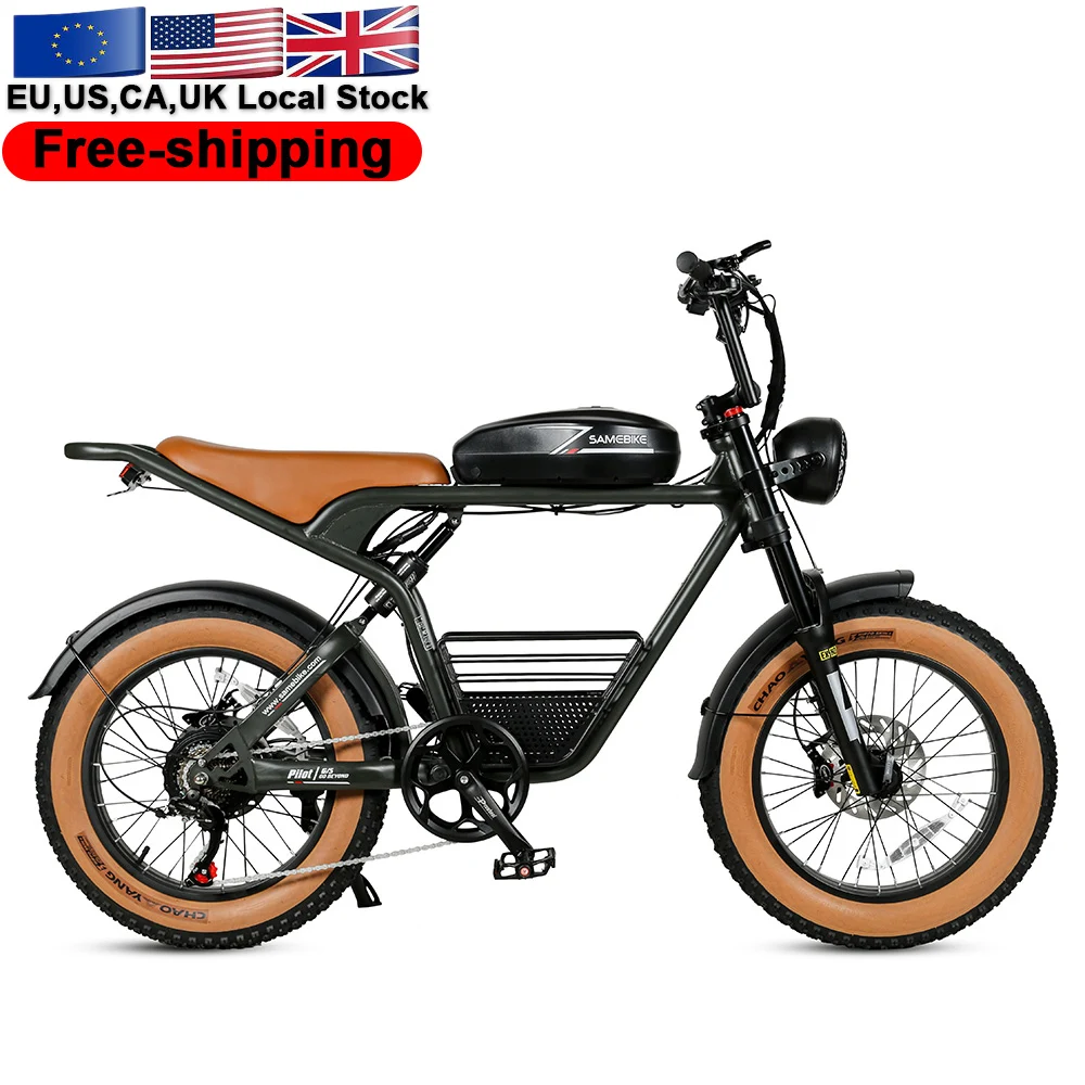 FAST Delivery SAMEBIKE long range 7S, spoke rim, 48V16AH, 1000W mountain road fat electric bicycle