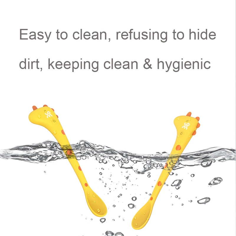 Soft Touch Temperature Reader Changing PP Baby Spoon Heat Sensitive Infant Feeding Spoon