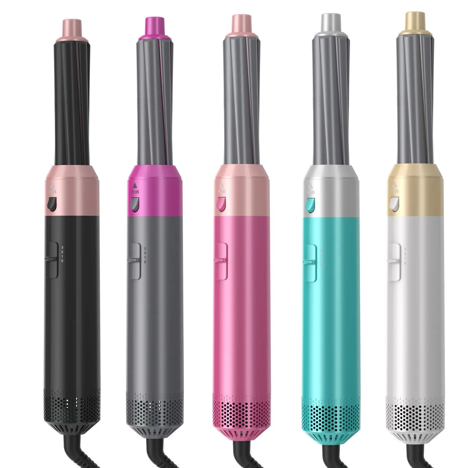 Оптовая продажа, пользовательский высокоскоростной мотор, горячая щетка для волос, профессиональный фен для волос, 5 в 1, Плойка для укладки волос