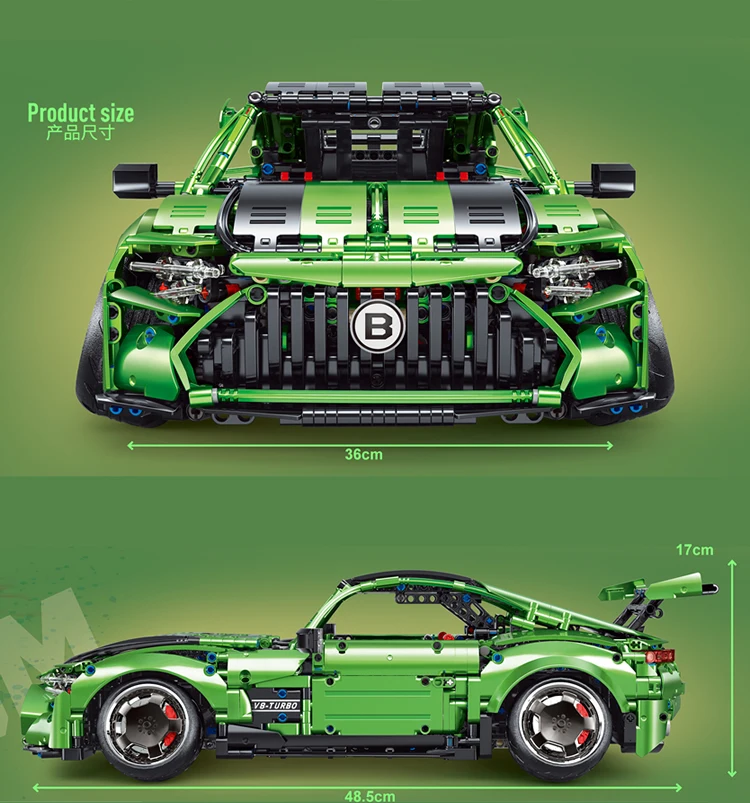 Hot selling 2022 T5019 MOC model rc car building blocks cross-b EBEY  Super Sports Racing Car Model Bricks Kit Toys for Children