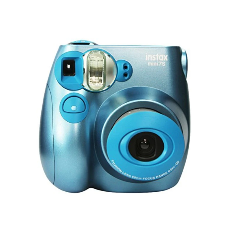 Недорогая камера моментальной печати, многофункциональная камера fujifilm instax mini 7s, металлик, голубая