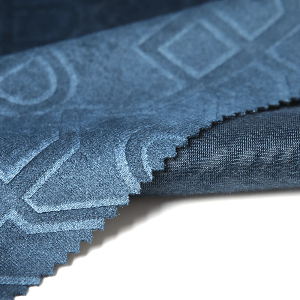 Wholesale 100% polyester upholstery  sofa fabric embossed print super soft velvet fabric for home deco