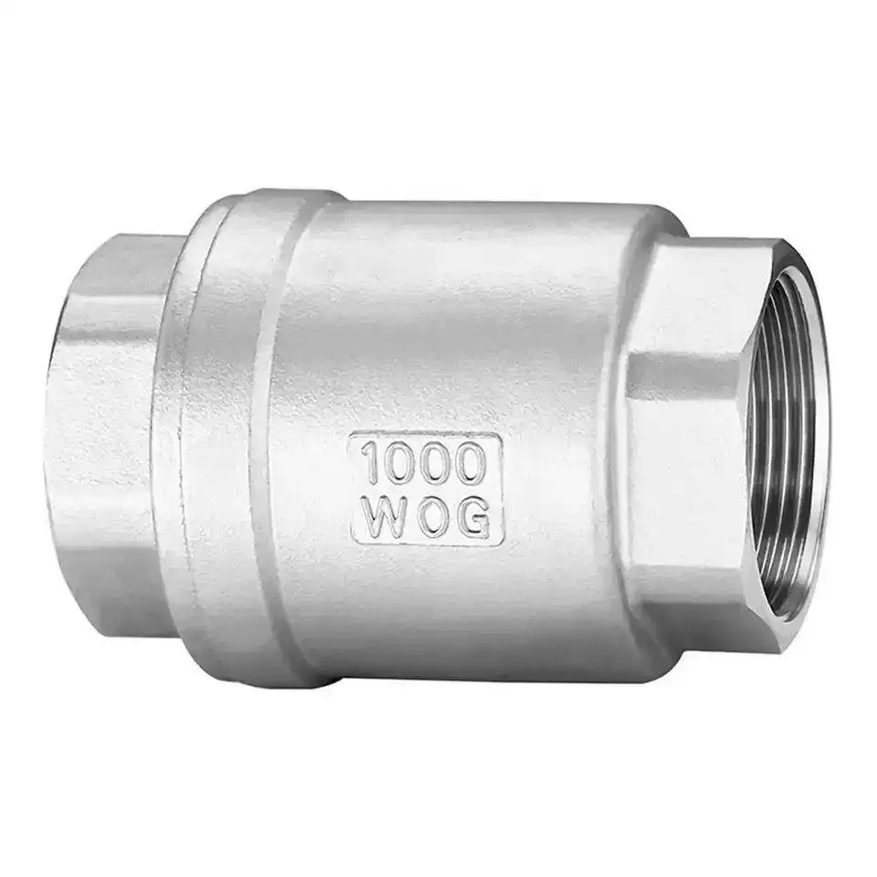 Screw End Stainless Steel Metal Vertical Type Water Oil Pipe Control water check valve DN80 steel check valve
