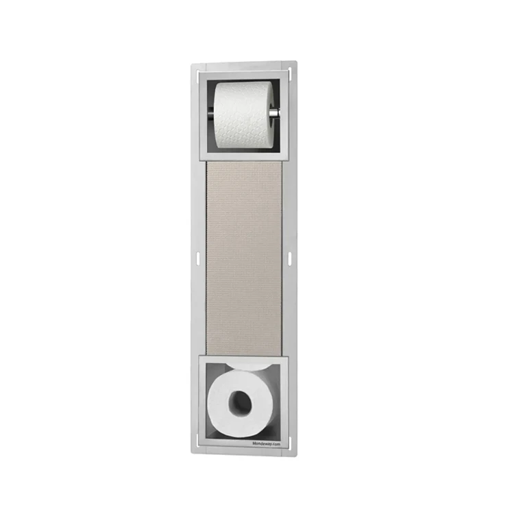 Invisible Stainless steel 304 Built-in toilet paper roll storage toilet paper storage with holder