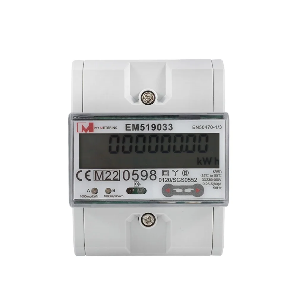 3 Phase RS485 Modbus MID Bi-directional Energy Meter for EV Charging Solution