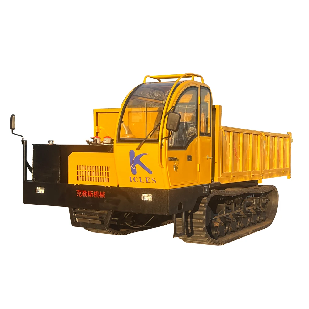 2024 China wholesale price diesel engine rubber 5000kg mini tracked dumper truck 8ton mini small crawler dumper