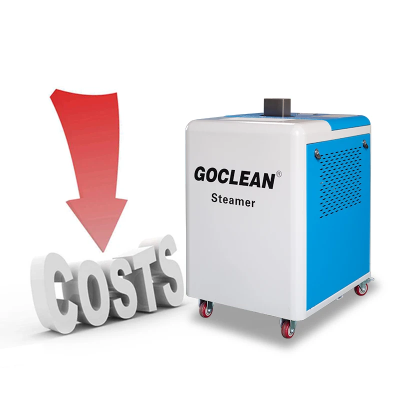 GOCLEAN Updated Mobile Business Diesel Steam Cleaner Car Wash Machine For Car Interior Detailing Steam Machine