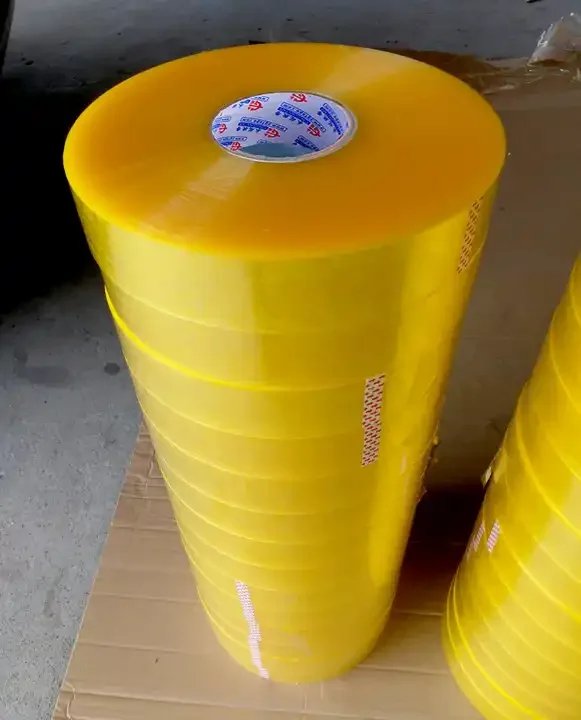 Free Sample Custom manufacturer high quality bopp jumbo roll adhesive customized tape with logo