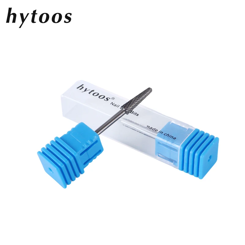 HYTOOS Cone Carbide Nail Drill Bits 3/32 Electric Cuticle Clean Burr Remove Gel Tool Nail Manicure Bit Drills Accessories
