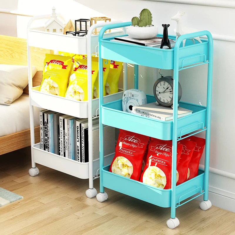 DSH Whole Metal Storage Trolley Cart 3 Tier Kitchen Storage Trolleys With 4 Wheels