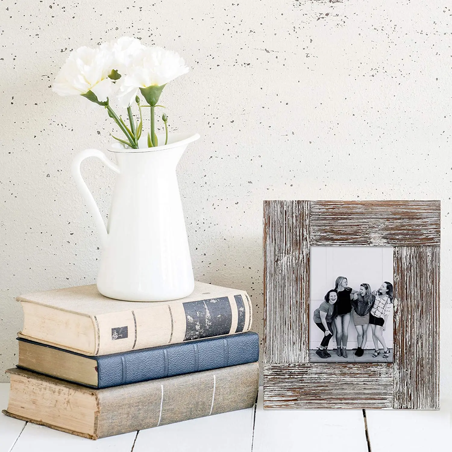 Wooden Rustic Logo Picture Frame Horizontal and Vertical Formats for Wall and Tabletop