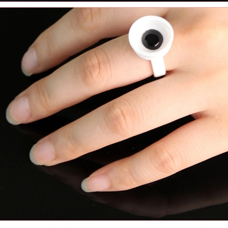 Silicone Ink Rings Caps Microblading White Ring Permanent Makeup Tattoo Ink Cup Pigment Rings Glue Holder Tattoo Tools