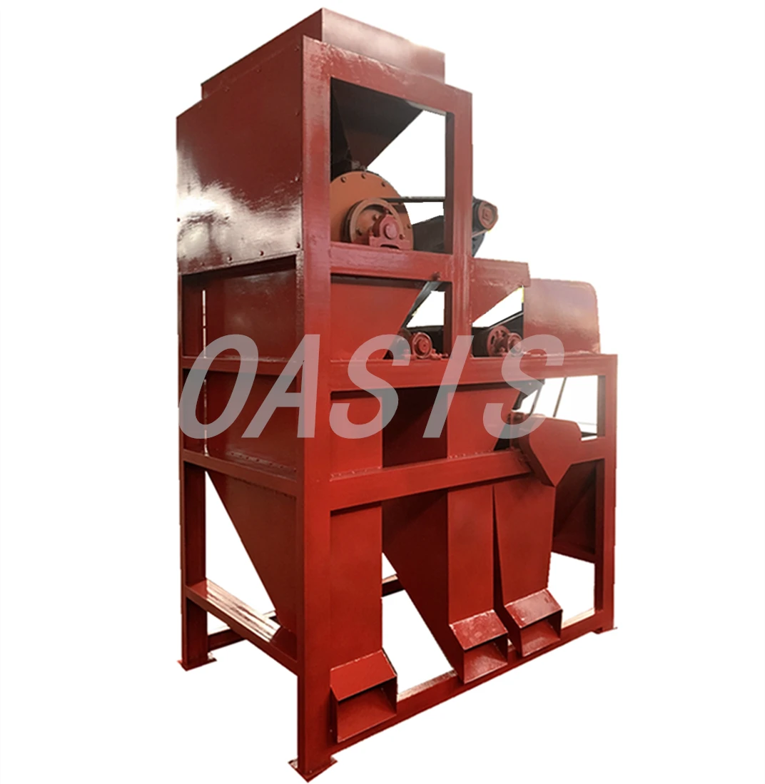 Nigeria  Double Rollers Three Rolls Magnetic Separator for High Intensity Dry Roll Monazite/ilmenite/tin ore/zircon Separator