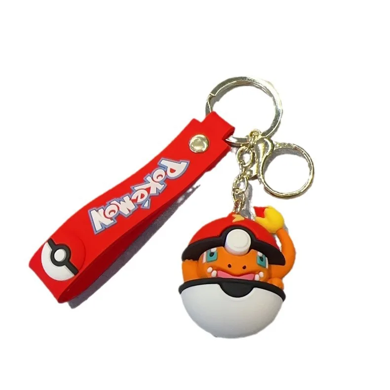 Factory new Pokemon ball key chain pikachu Charmander Image key chain, claw machine gift
