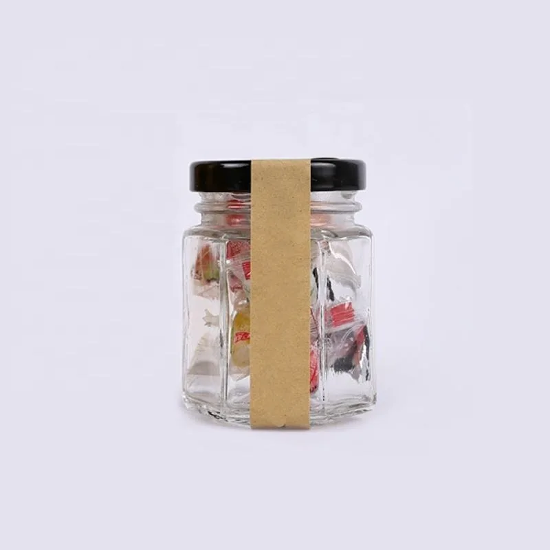 1OZ 1.5OZ Hexagonal and Round Glass Jars for Caviar and Honey with Twist-off Lid