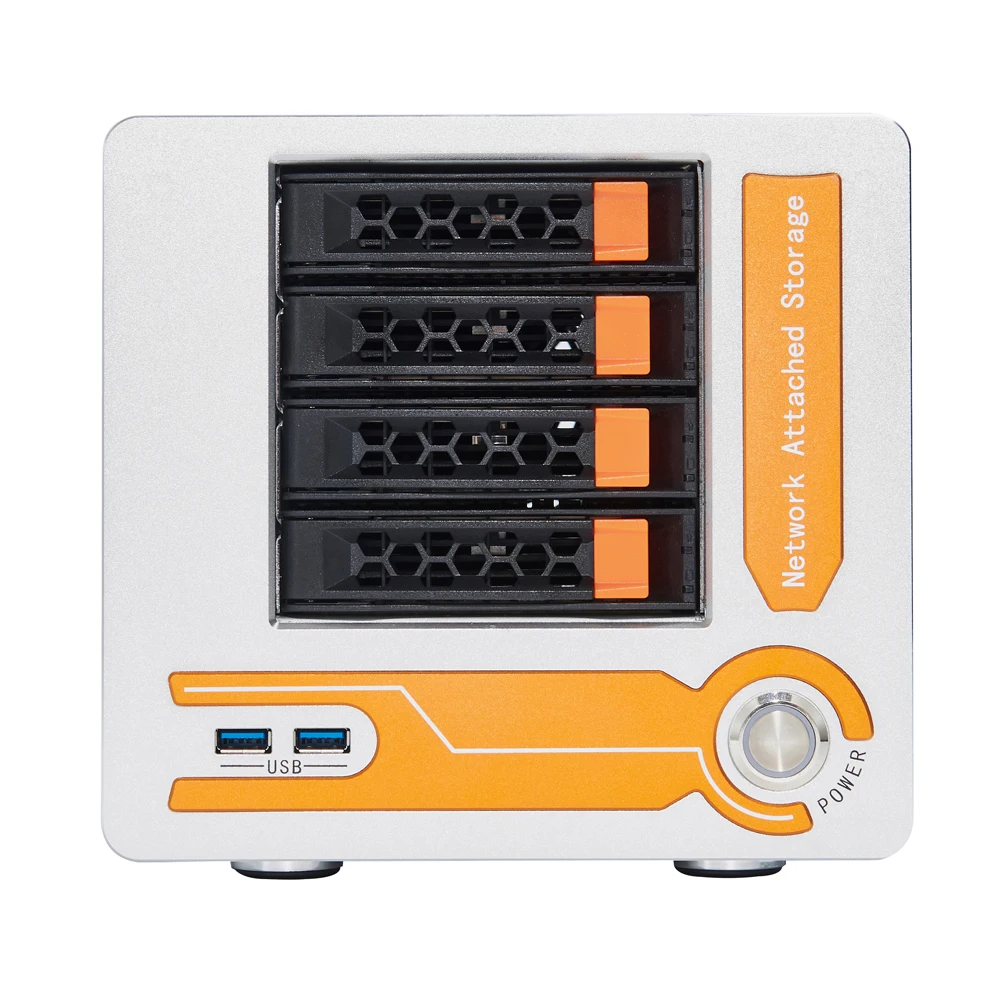 OEM ODM Aluminum Mini Computer Case 4Bay Hot swap NAS storage Server Case