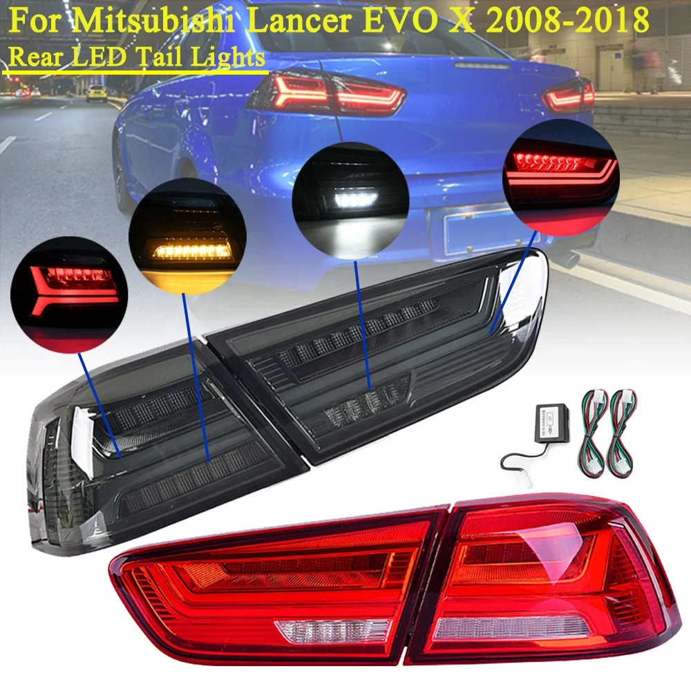 Светодиодный задний фонарь для Mitsubishi Lancer EVO x 2008-2017 стоп-сигнал светодиодный левая и правая стороны поворотный