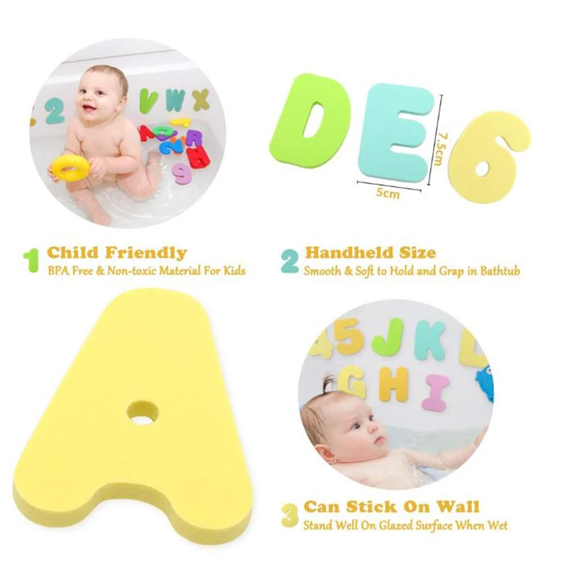  Baby alphabet eva number toy foam bath