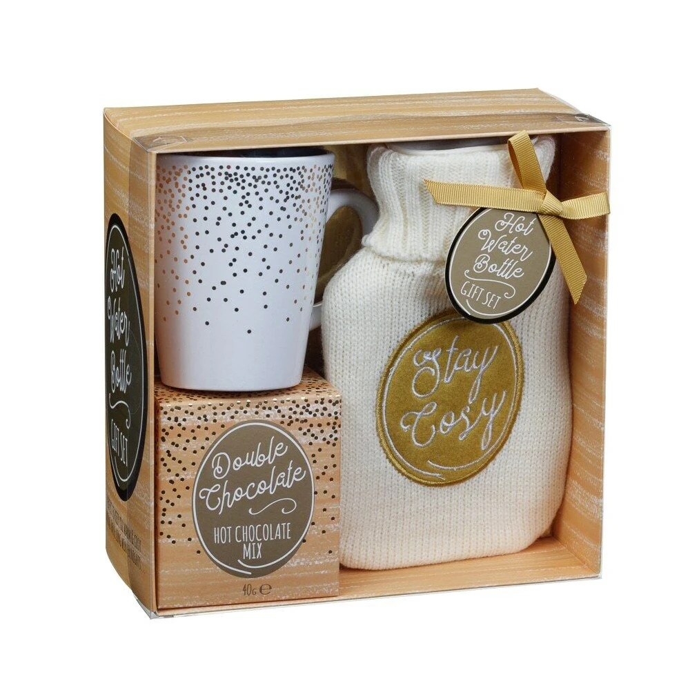
luxury christmas gift set fragrance bag socks knit hot water bottle cover 