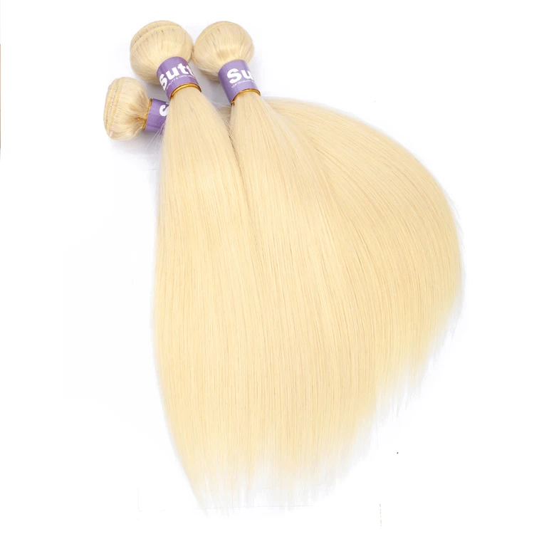 
Bundles Straight Hair Extension 100% Raw Virgin Unprocessed Human Hair Weave Bundles Suttie Dropshipping 613 Blonde Hair WEAVING 
