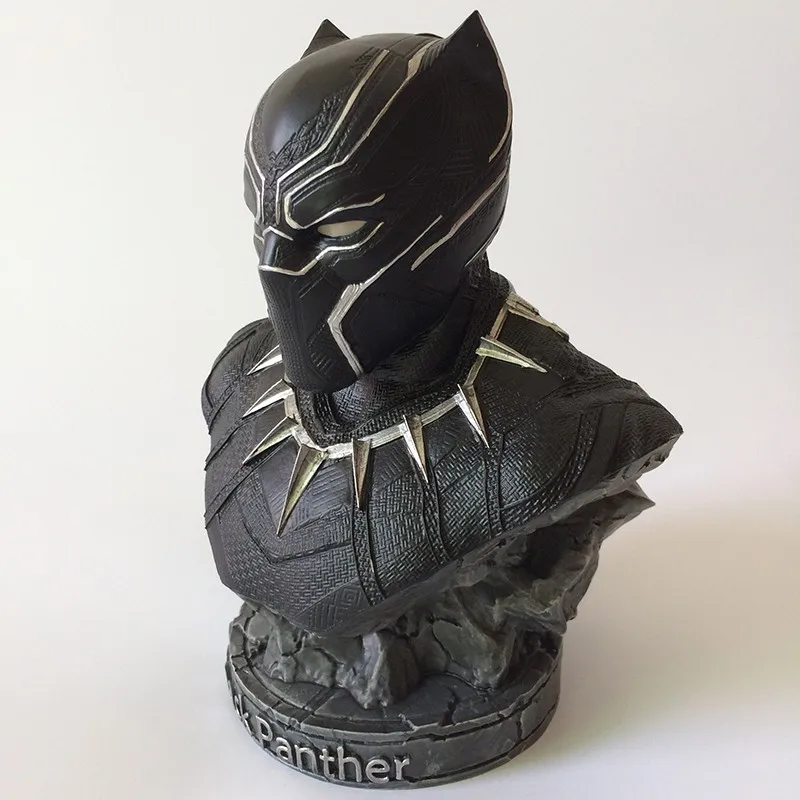 figure Bust Black Panther Resin figure Garage Kit Toy BrinquedosBlack Panther Bust Statue Resin Action Figure 1/8 scale painted