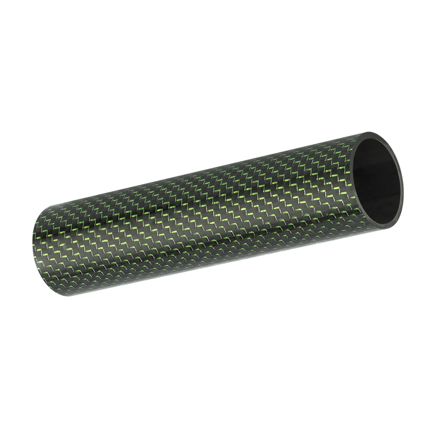 Whale stone Customized 3k Braided Carbon Fiber Round Tube colorful  With Twill Weave Supports Customized Gold Wire Carbon Tube