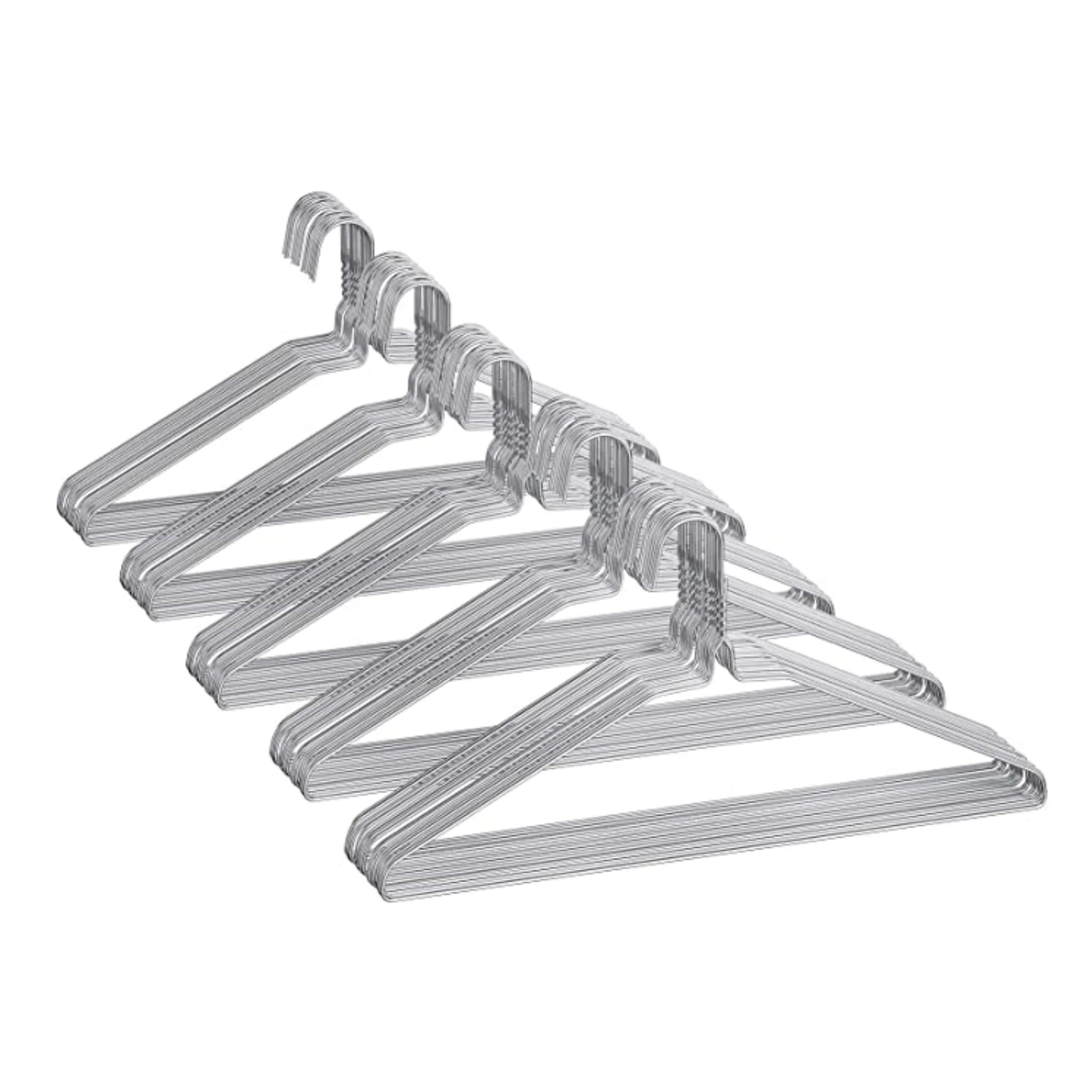 Disposable Galvanized Steel Wire Hangers for laundry Wardrobe Metal Plastic Hooks for Clothing Manufacturers