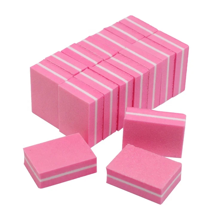 OEM good quality mix color mini nail buffer block wholesale custom private logo mini buffer sponge sanding block