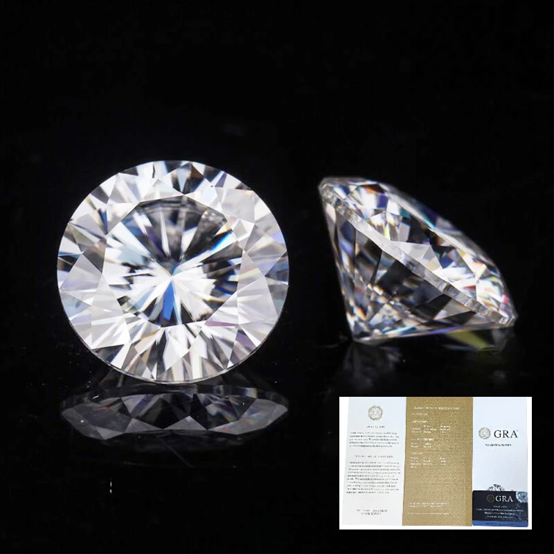 TELULA Wholesale Round 3mm 14mm VVS White D Color Color Play Fire Round Moissanite Loose Stones with GRA Certificate