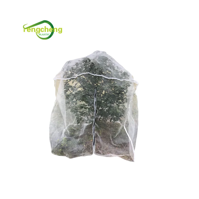 PE Plastic Fruit Mesh Bag Drawing Vegetable Mesh Bags Insect Proof Mesh Bag With Zipper