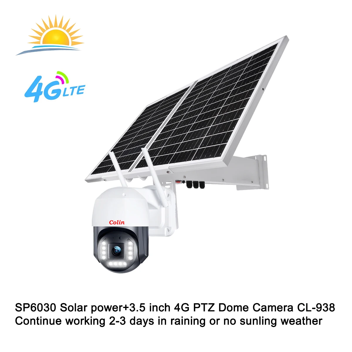 2MP Outdoor HD 1080p 40W 4G Solar Powered Security CCTV LTE PTZ Camera Manufacturer for Farm Construction Site Parking Lot