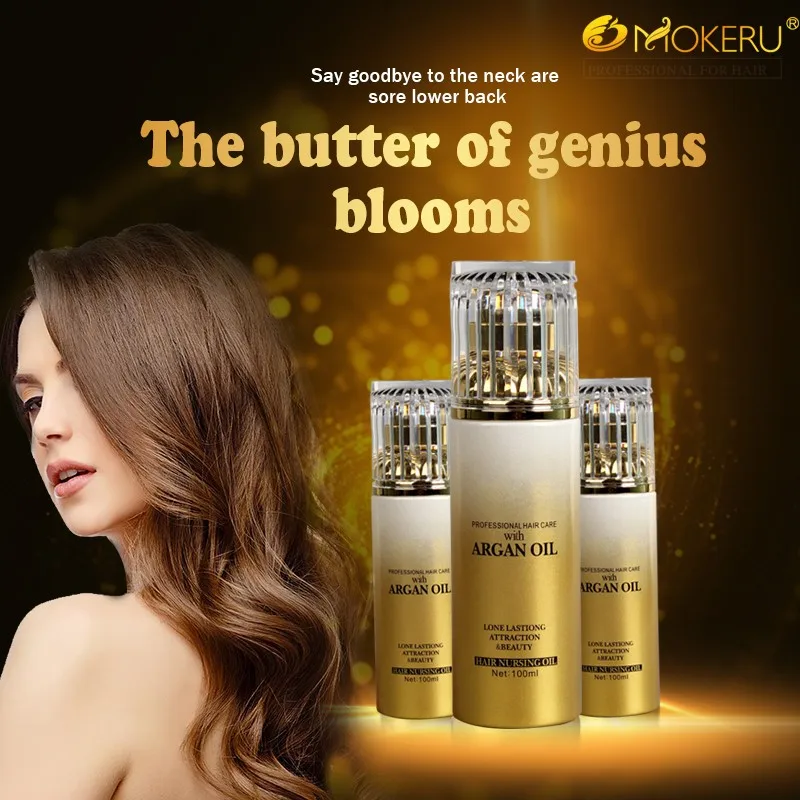 Argan oil 100% vitamin e cosmetic bio oil mokeru brand argan oil hair serum