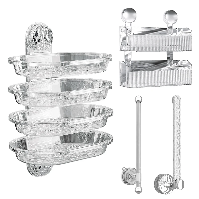 Plastic Hanging Kitchen Storage Basket Acrylic Transparent Fish Tank Breeding Isolation Box  Kitchen Wall Hanging Basket