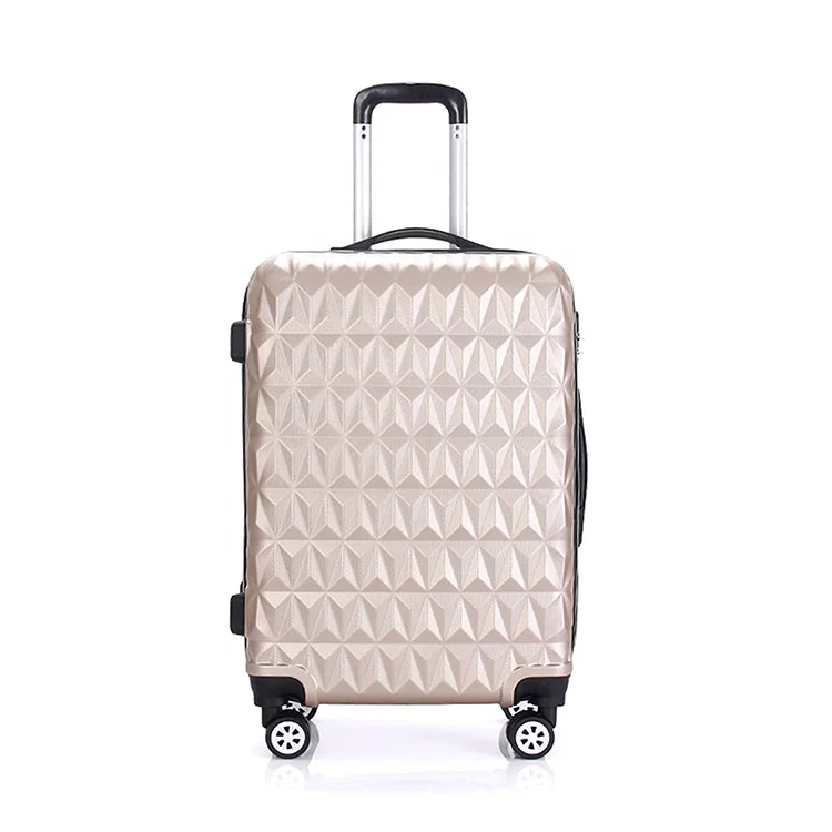 Custom Combination Lock Spinner 4 Wheels Light Weight 20 24 28 Inch Abs 3pcs Hard Suitcase Luggage Set