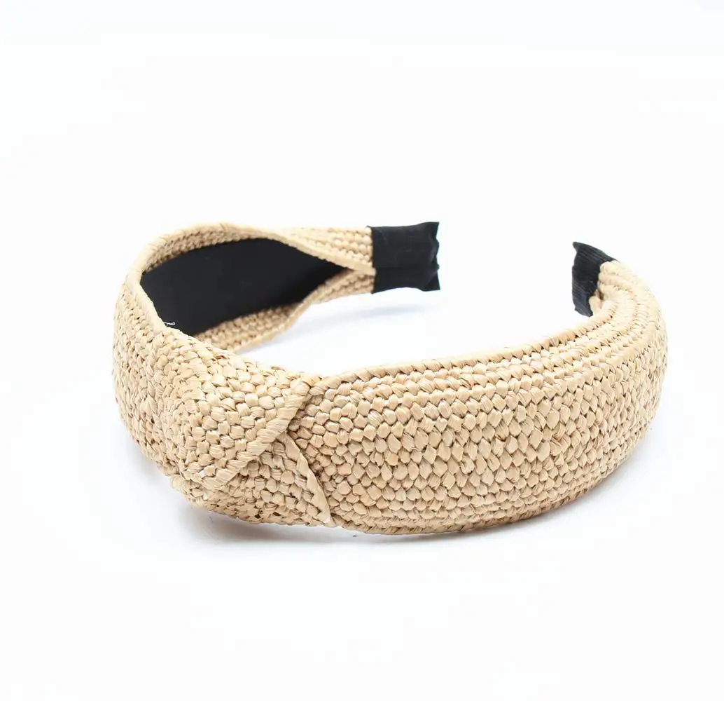 Womens Fashion Hair Accessories Twist Knot Wide Hand Knitted Statement Summer Retro Grace Elegant Wide Hairbands