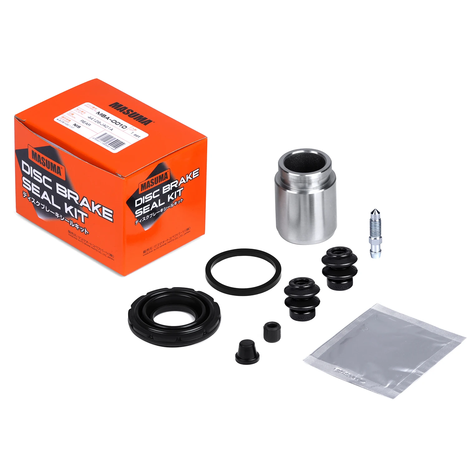 MBA-0010 MASUMA High Quality rear Brake caliper repair kit for NISSAN CUBE Z12. 1500cc. K9K 44001-1KD0A