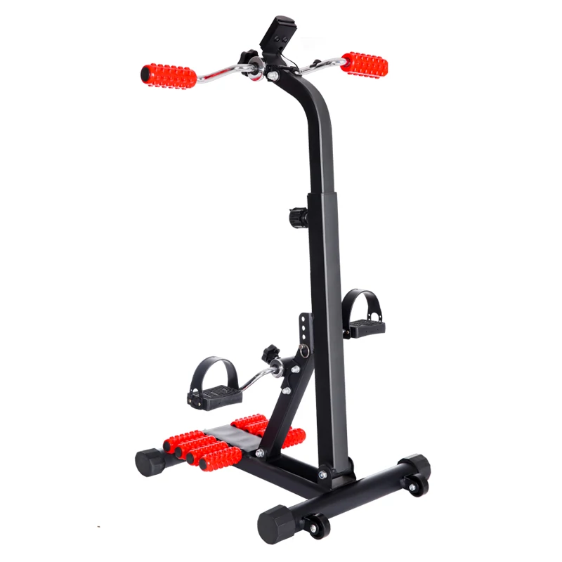 Mini Pedal Stepper Exercise Fat Burning Rehabilitation Indoor Bike Trainer Aerobic Bike with LCD Display