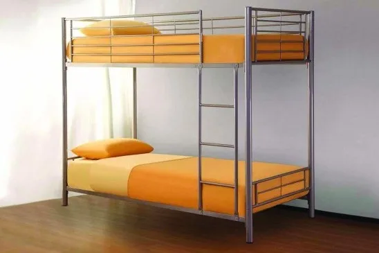 SH-1088,Hot sale Metal Iron Bunk Bed with Comfortable Ladder School Student Office Bedroom Dormitory Rooms Bed Can be Customized