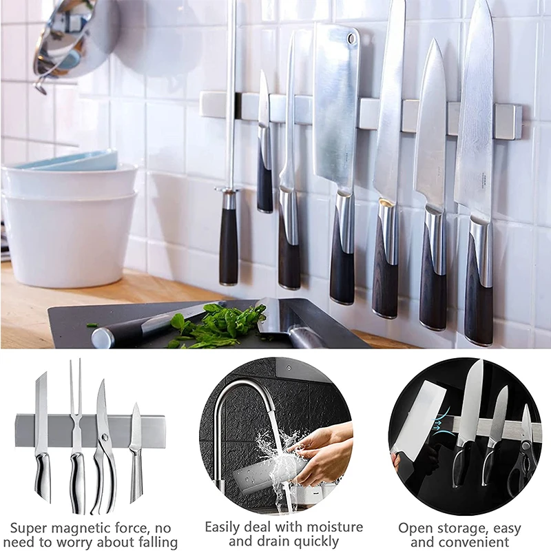 Stainless Steel Magnetic Knife Holder/Rack Strips//Bar/Set For Wall Customized Available