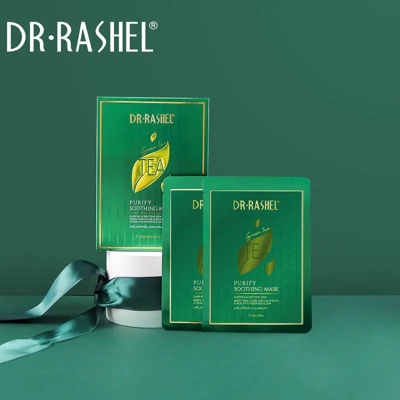 DR RASHEL Skin Care Green Tea Purify Soothing Mask 25g^5pcs Facial Care