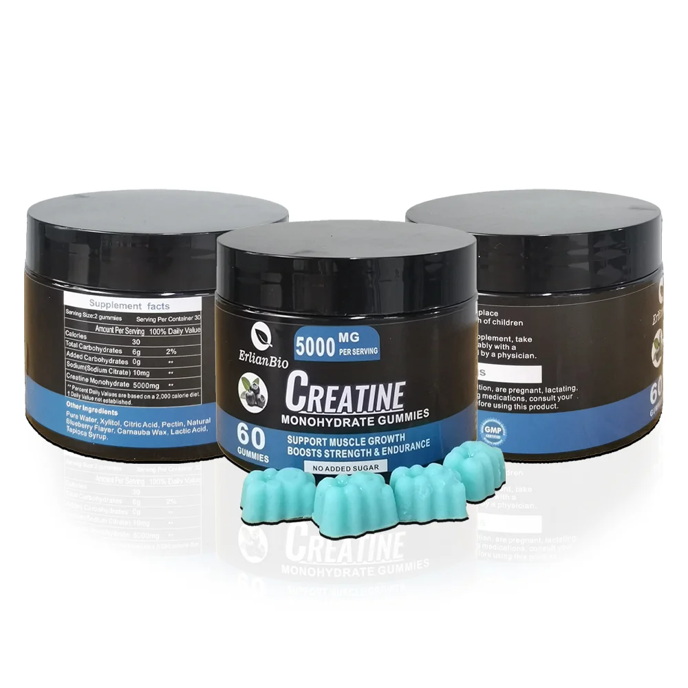 OEM private brand Blueberry Extract Supplement exercise energy creatine candy Fitness essential creatine soft candy