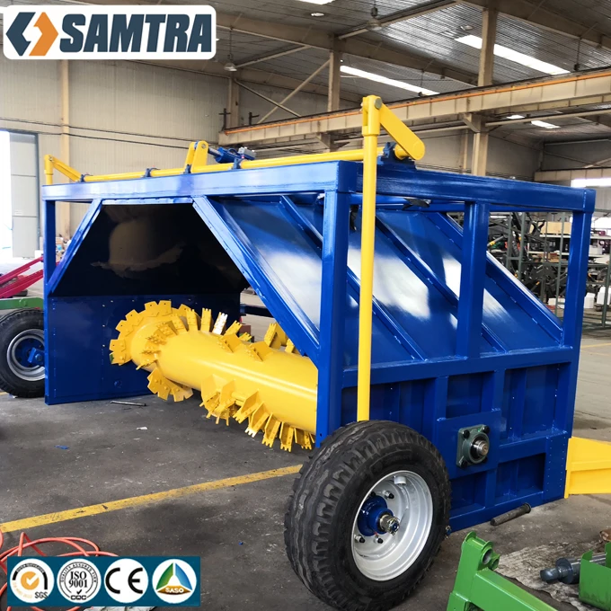 Compost pile machinery composting turner/mixer pulled by tractor